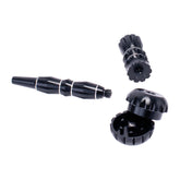 ALUMINUM RIBBED SMOKING PIPE WITH GRINDER - Discreet Smoker
